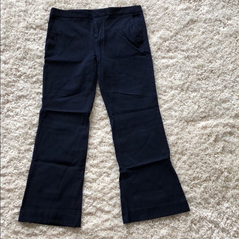 Navy Wide Leg Work Pants